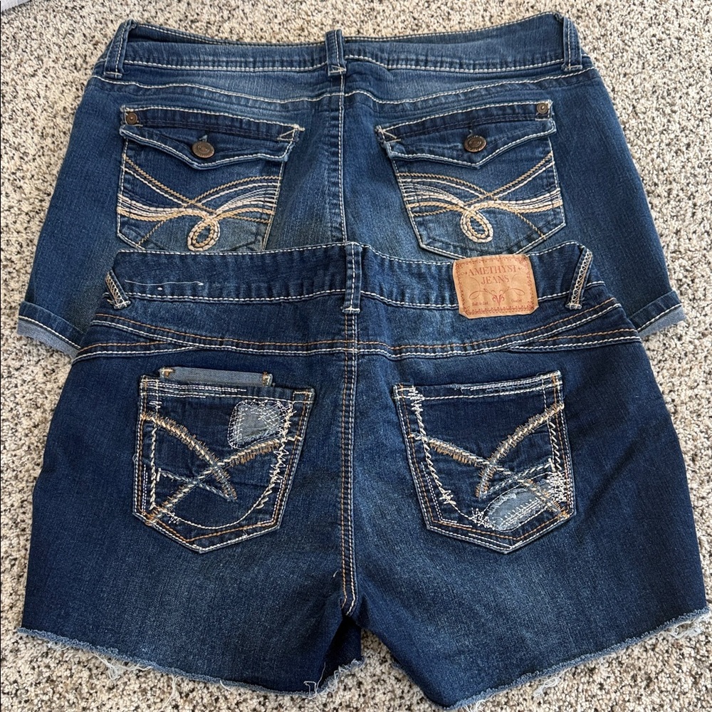 Amethyst and Wallflower Denim Shorts, set of two